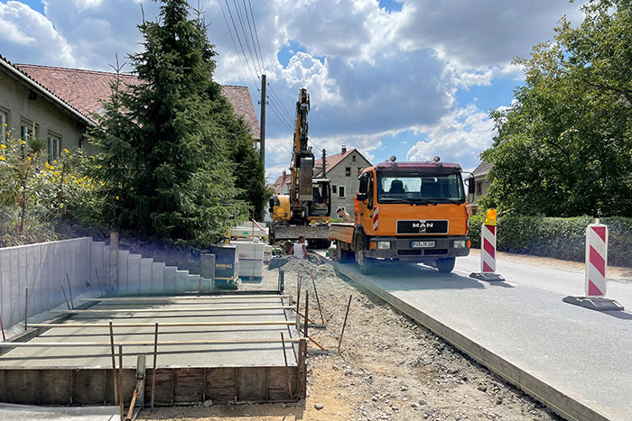 Fundamentbau am 12. August 2022