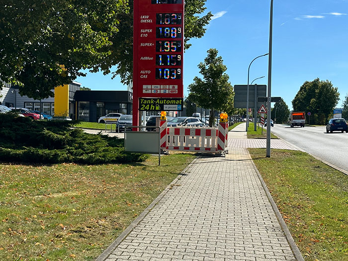 Tiefbauarbeiten unlängst an der Bischofswerdaer Straße
