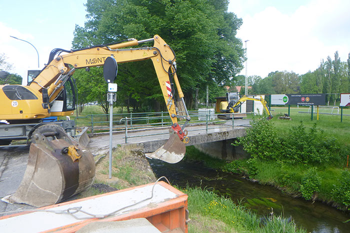 Abbau Brücke Erberstraße Abbau Brücke Erberstraße