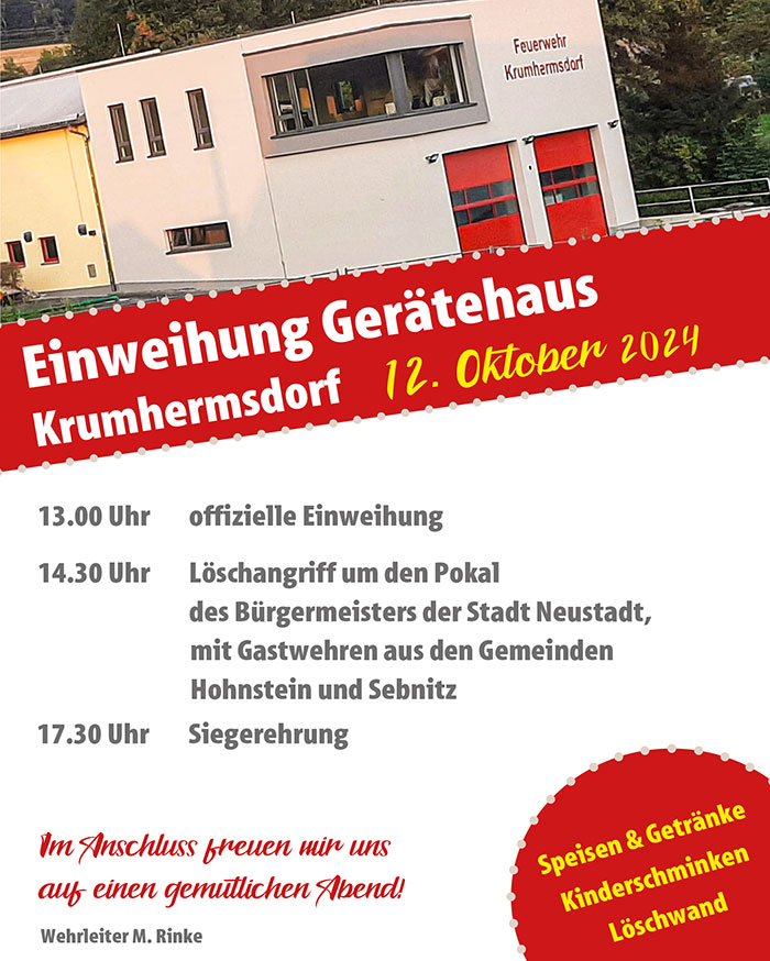 Einladung Einweihung Anbau Feuerwehrgerätehaus Einladung Einweihung Anbau Feuerwehrgerätehaus