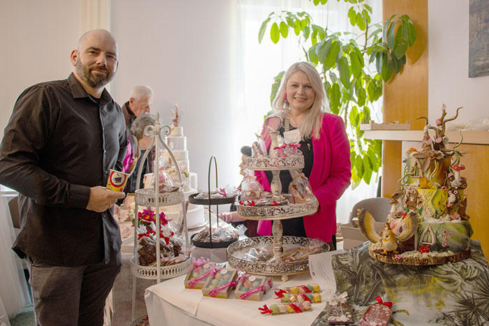 Sarah Gierig und Martin Reh zur Gewerbemesse Sarah Gierig und Martin Reh zur Gewerbemesse