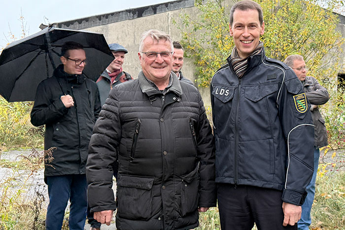 Béla Bélafi, Präsident der Landesdirektion Sachsen und Frieder Haase, Geschäftsführer der ICN GmbH