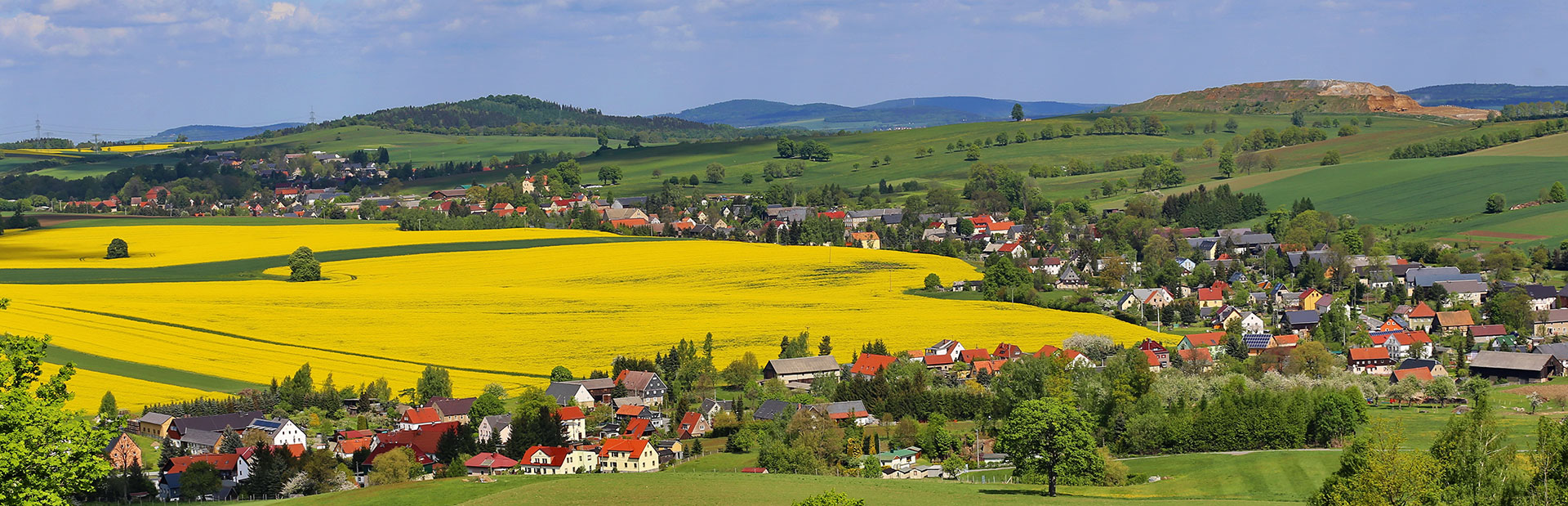 Blick auf Oberottendorf und Niederottendorf (vorn)